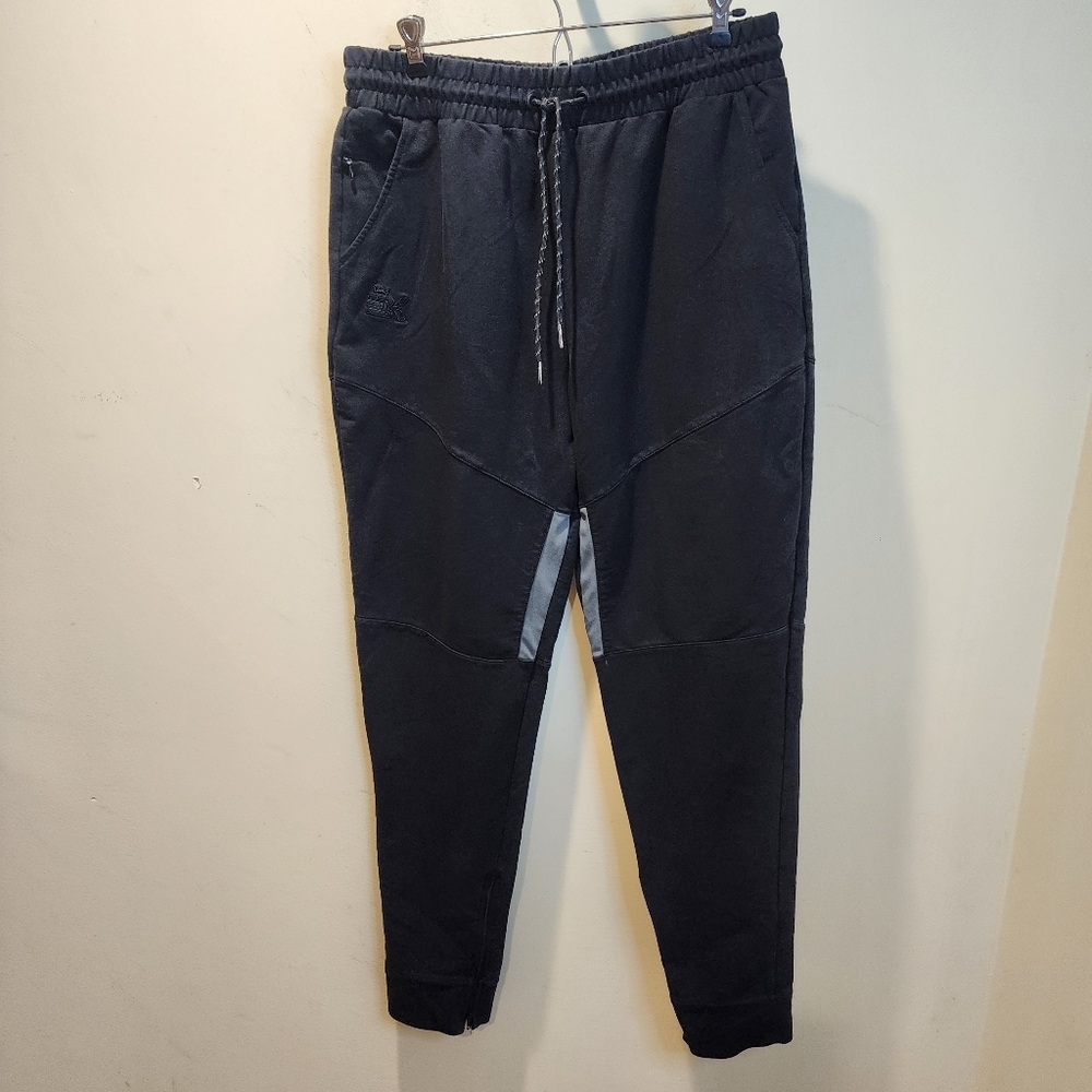 BROKIG Men's Black Jogger Sweatpants with Drawstring Sz XL